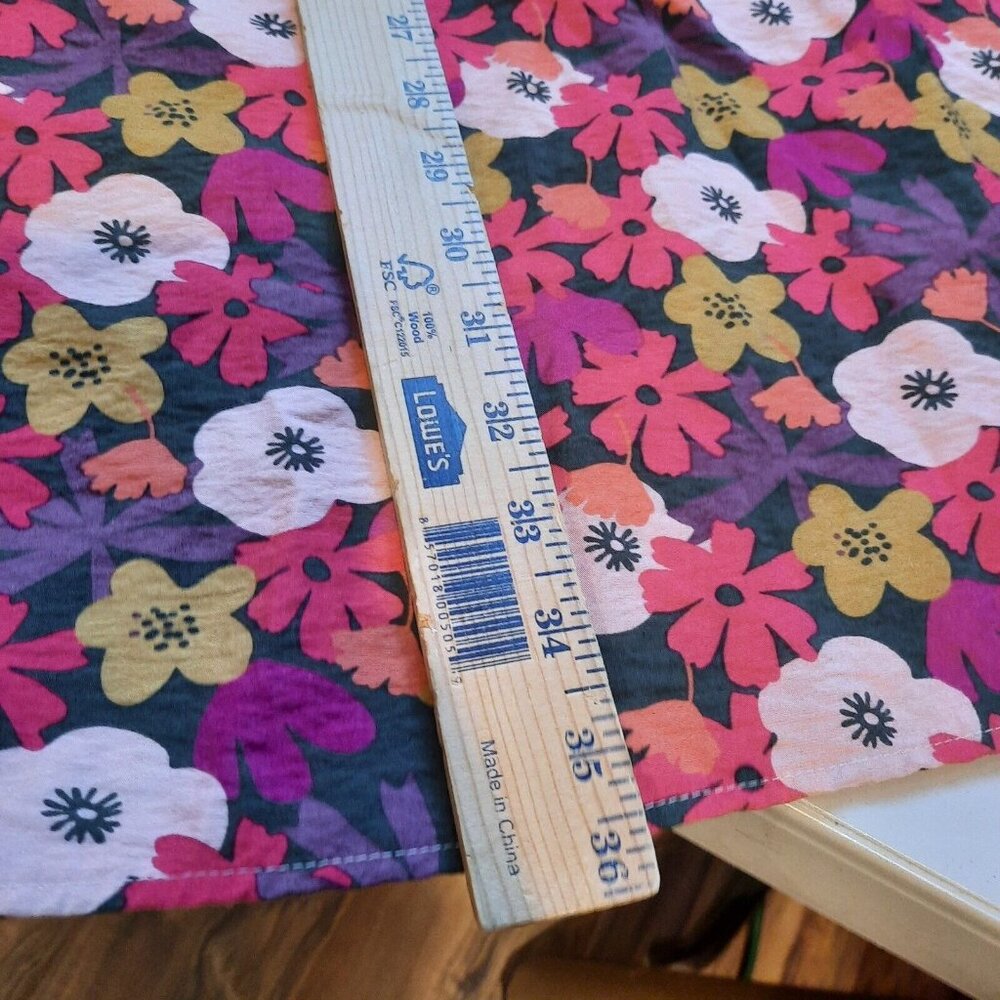 Michelle McDowell Dress Womens Large Floral Rayon Puff Sleeve Boho Lagenlook - Picture 11 of 12